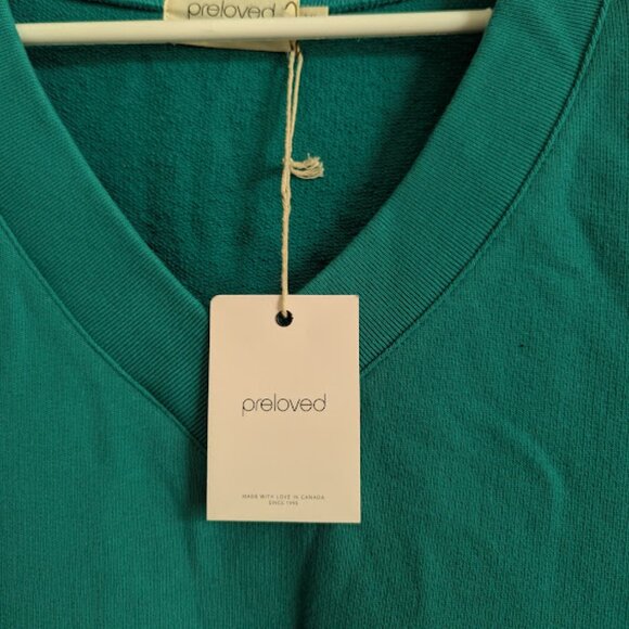 Preloved Brand Sweatshirt V-Neck Dress - Picture 3 of 6
